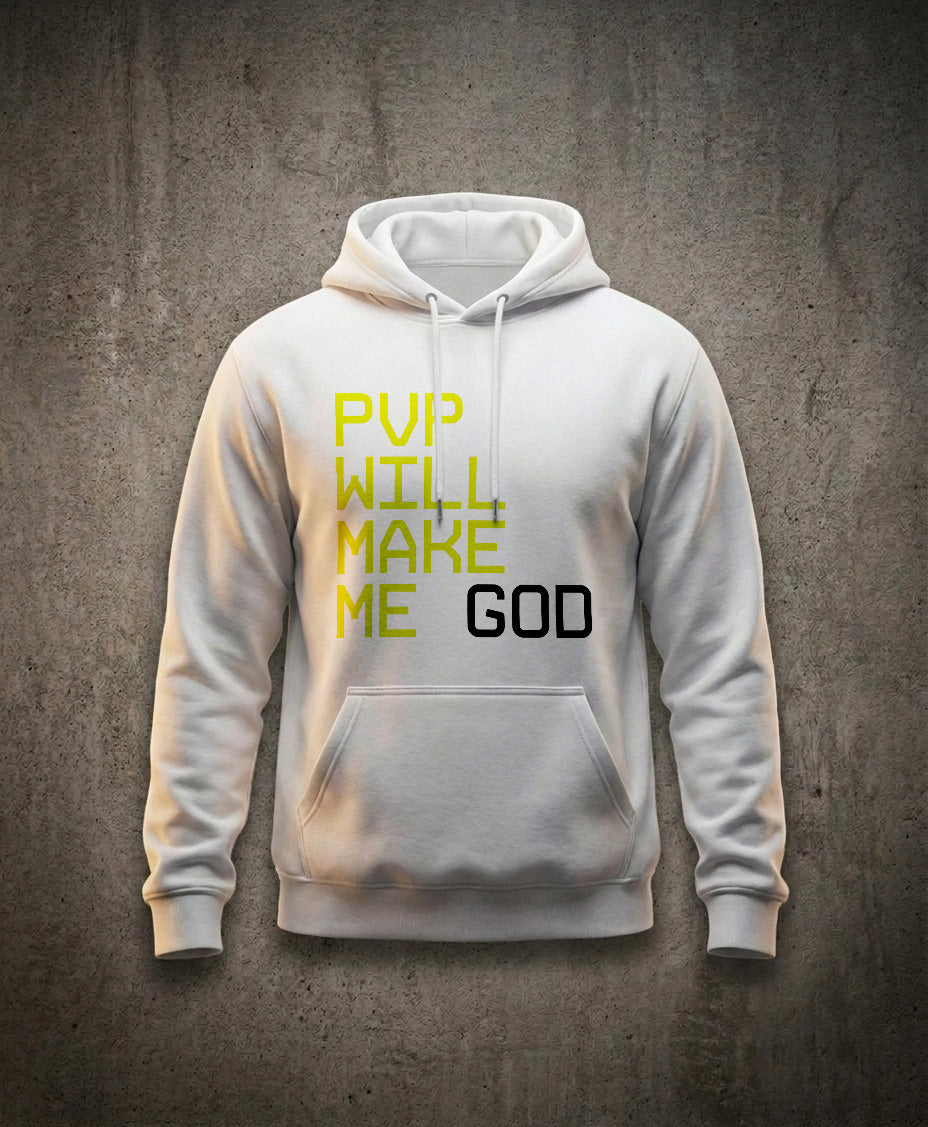 PVP Will Make Me God - Felpa con Cappuccio Bianca - vista 1