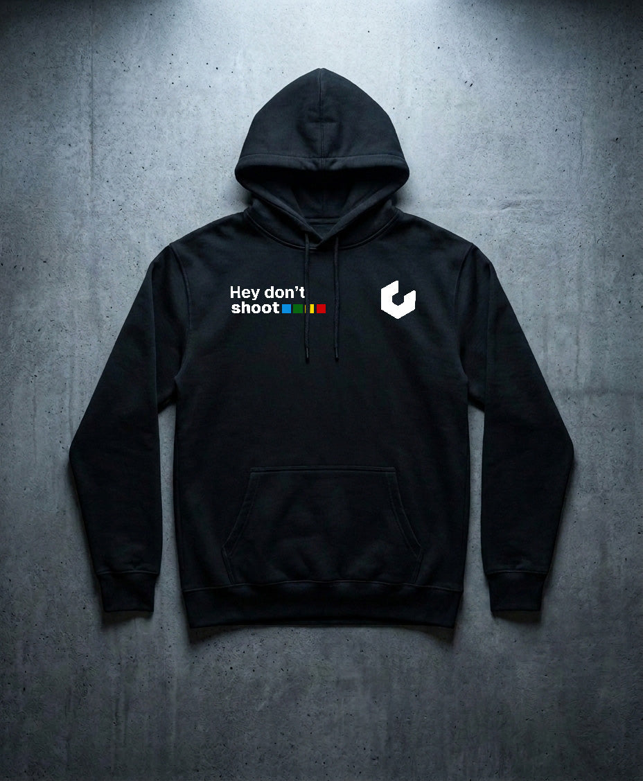 Don't Shoot - Felpa con Cappuccio Nera - vista 1