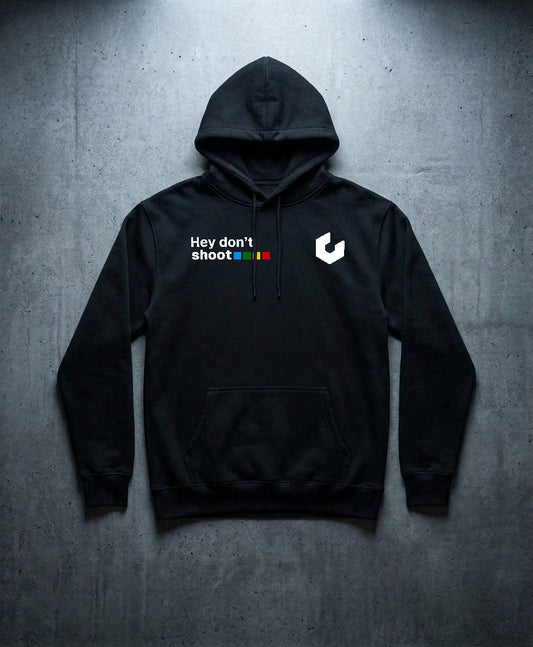 Don't Shoot - Felpa con Cappuccio Nera - vista 1