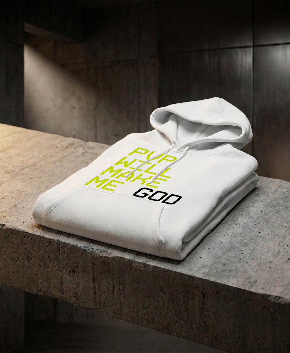 PVP Will Make Me God - Felpa con Cappuccio Bianca - vista 2