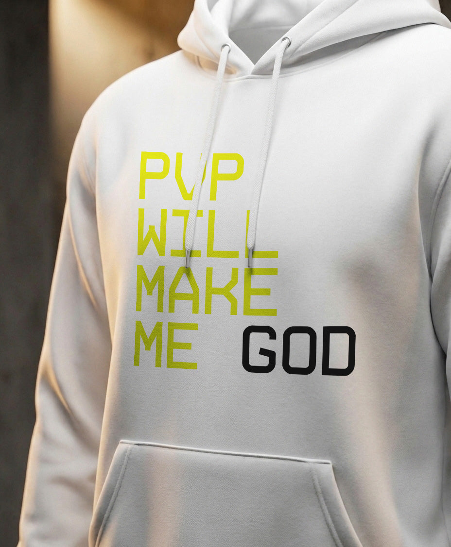 PVP Will Make Me God - Felpa con Cappuccio Bianca - vista 3