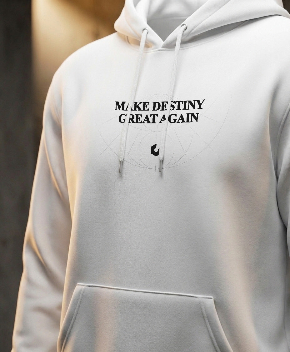 Make Destiny Great Again - Felpa con Cappuccio Bianca - vista 3