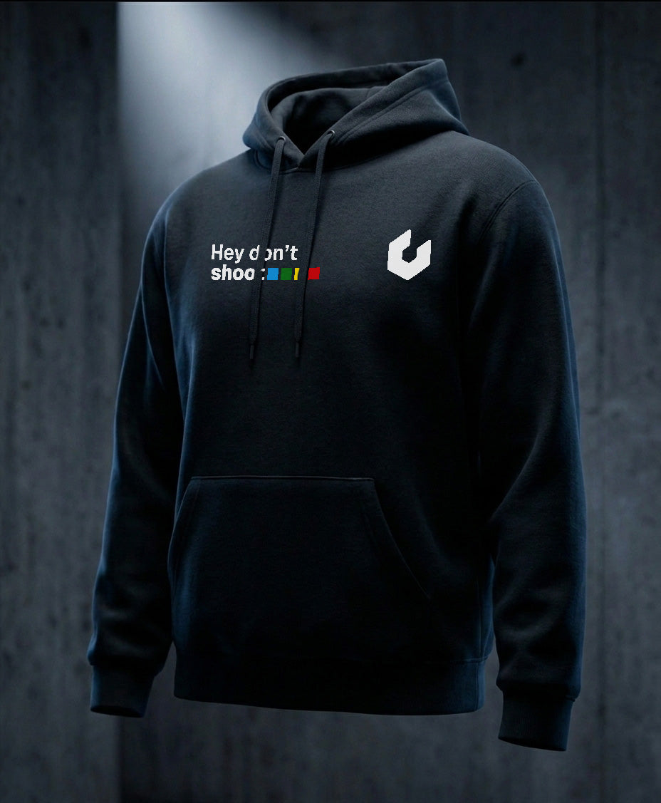 Don't Shoot - Felpa con Cappuccio Nera - vista 3