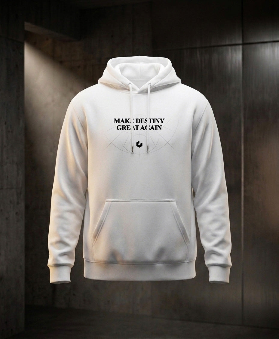 Make Destiny Great Again - Felpa con Cappuccio Bianca - vista 4