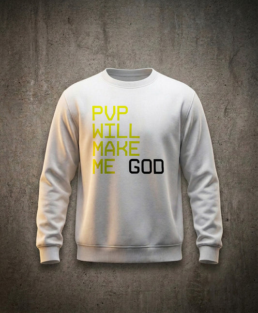 PVP Will Make Me God - Felpa Girocollo Bianca - vista 1