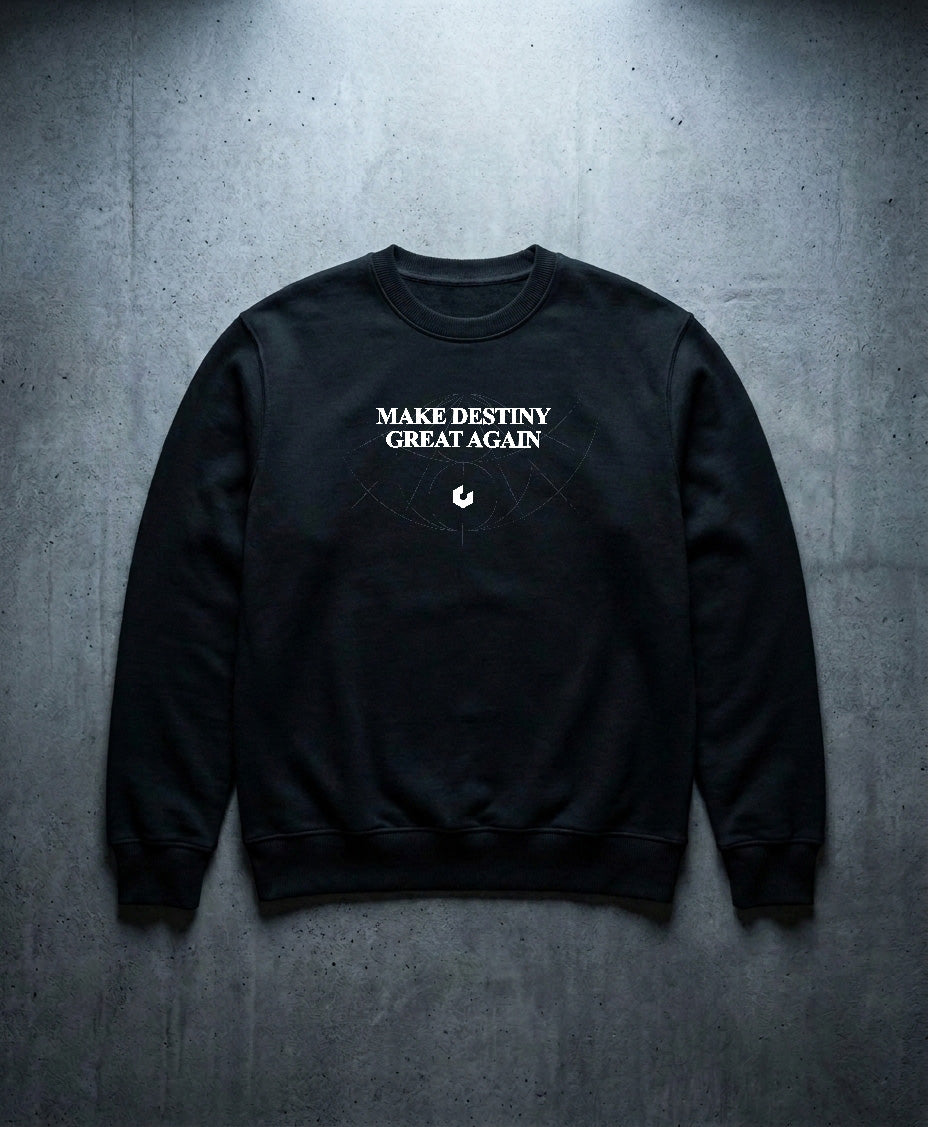 Make Destiny Great Again - Felpa Girocollo Nera - vista 1