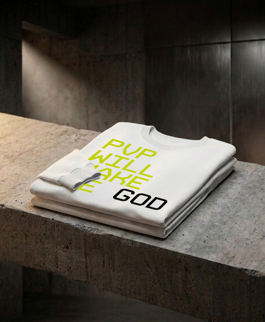 PVP Will Make Me God - Felpa Girocollo Bianca - vista 2