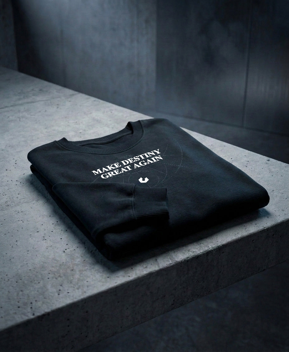 Make Destiny Great Again - Felpa Girocollo Nera - vista 2