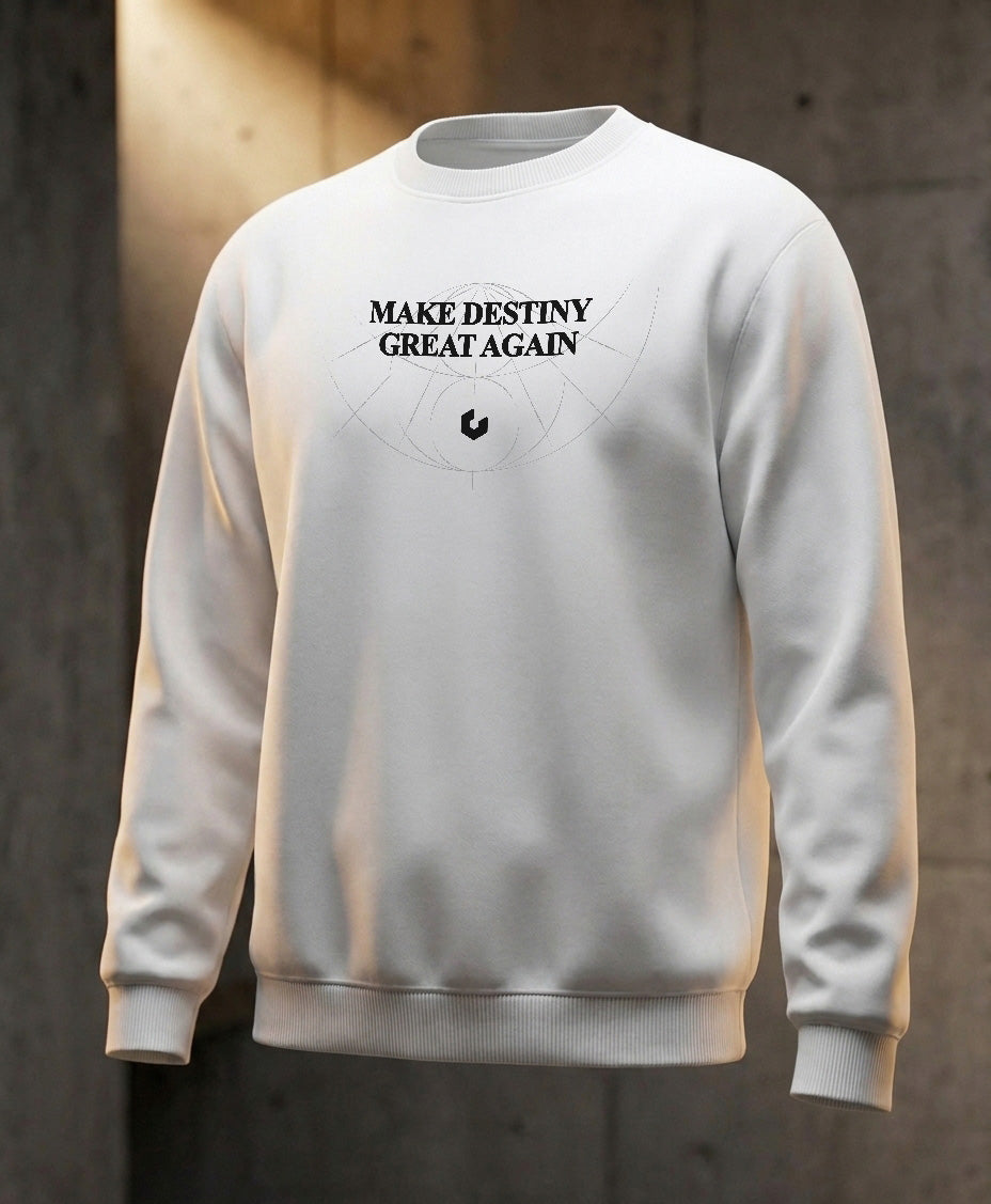 Make Destiny Great Again - Felpa Girocollo Bianca - vista 3