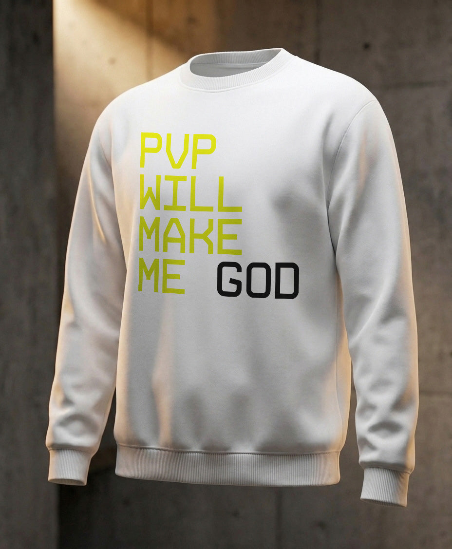 PVP Will Make Me God - Felpa Girocollo Bianca - vista 3