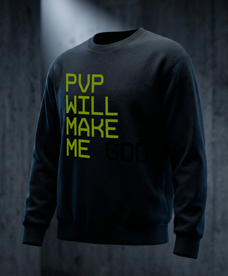 PVP Will Make Me God - Felpa Girocollo Nera - vista 3