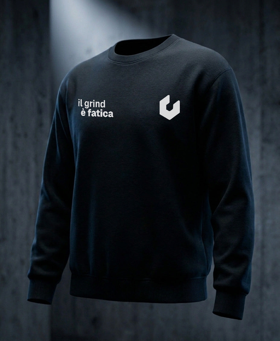 Il Grind e Fatica - Felpa Girocollo Nera - vista 3