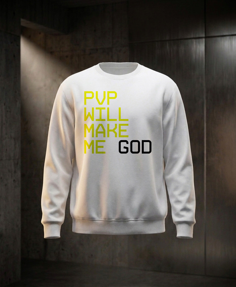 PVP Will Make Me God - Felpa Girocollo Bianca - vista 4